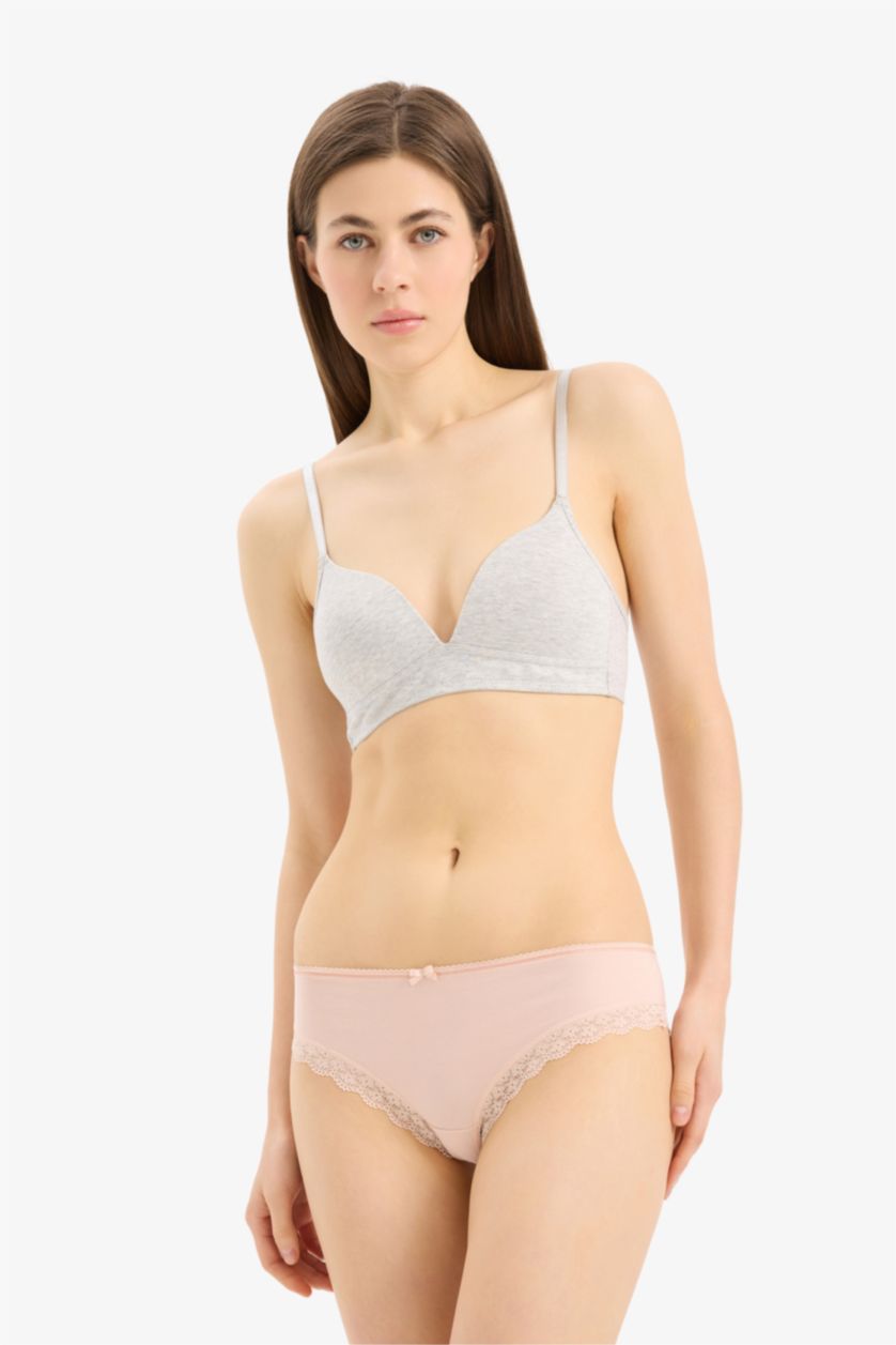 Kadın Pembe Dantel Detaylı 3'lü Brazilian Külot