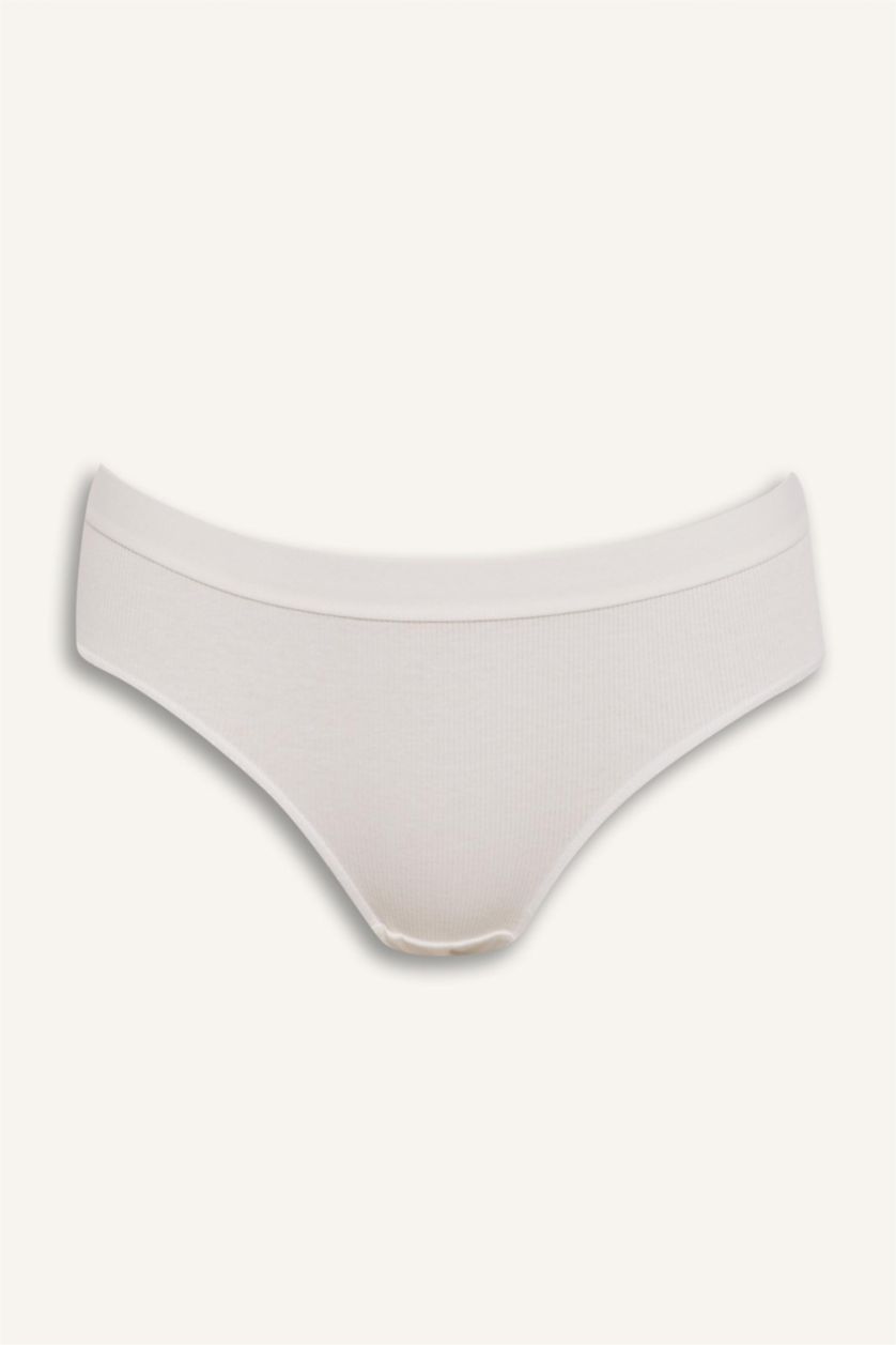 WOMAN Black Rib 3 Piece Slip Panties