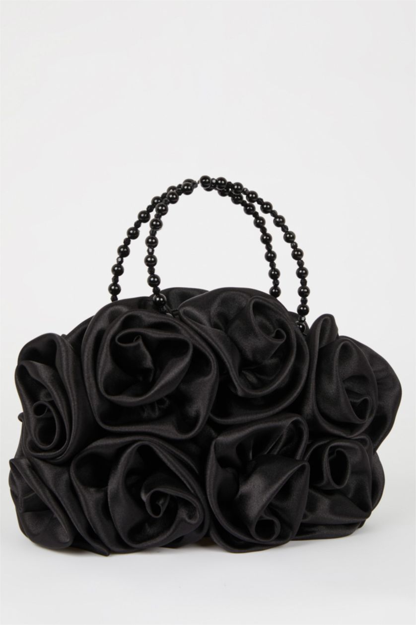 Kadın Siyah Saten Baget Çanta