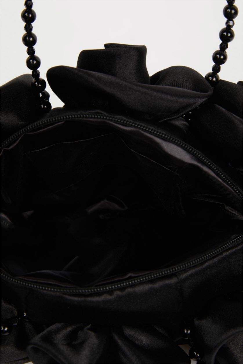 Kadın Siyah Saten Baget Çanta