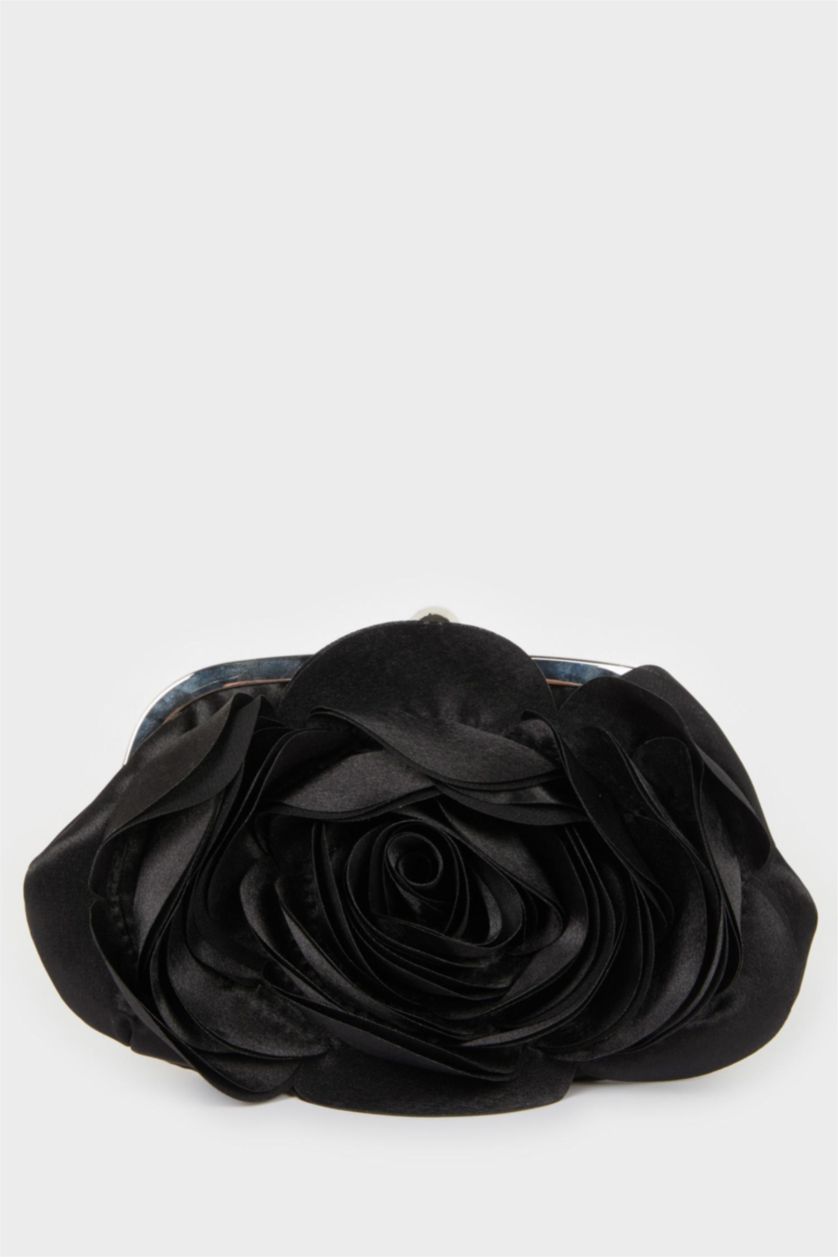 Kadın Siyah Saten Baget Çanta