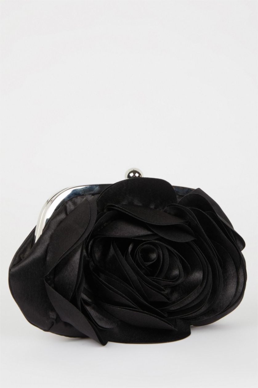 Kadın Siyah Saten Baget Çanta