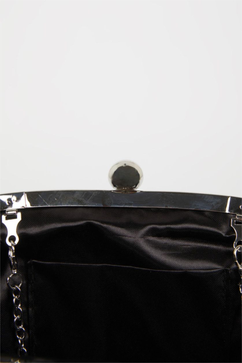 Kadın Siyah Saten Baget Çanta