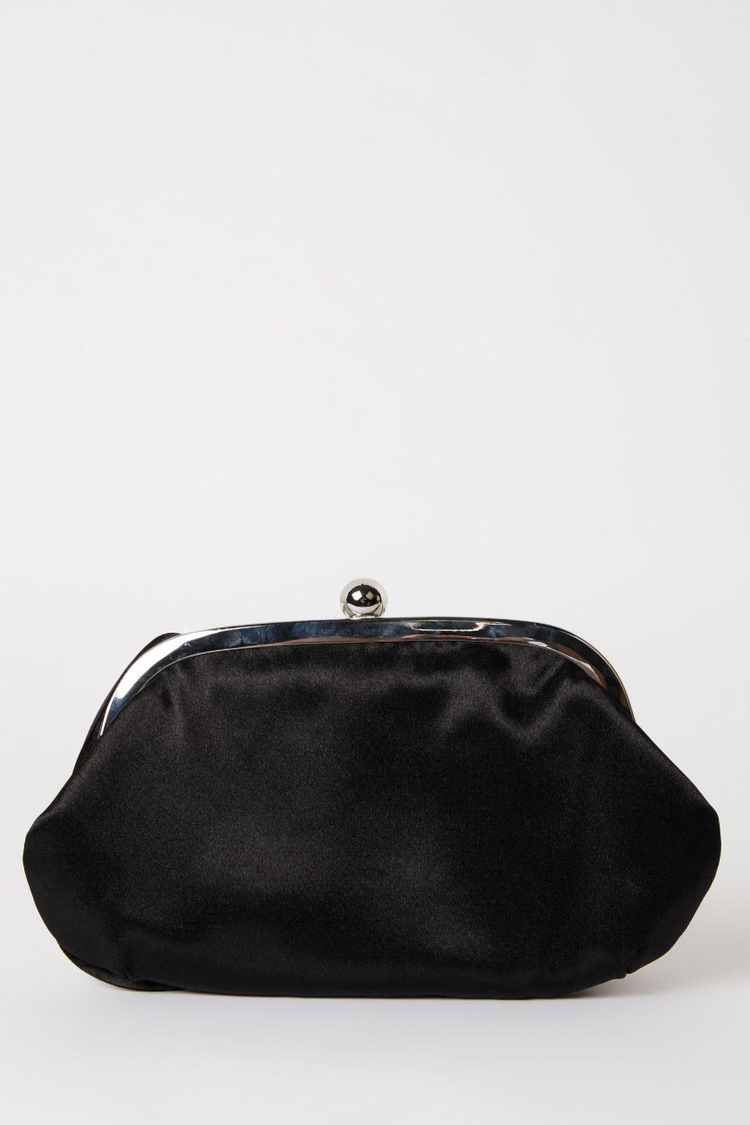 Kadın Siyah Saten Baget Çanta