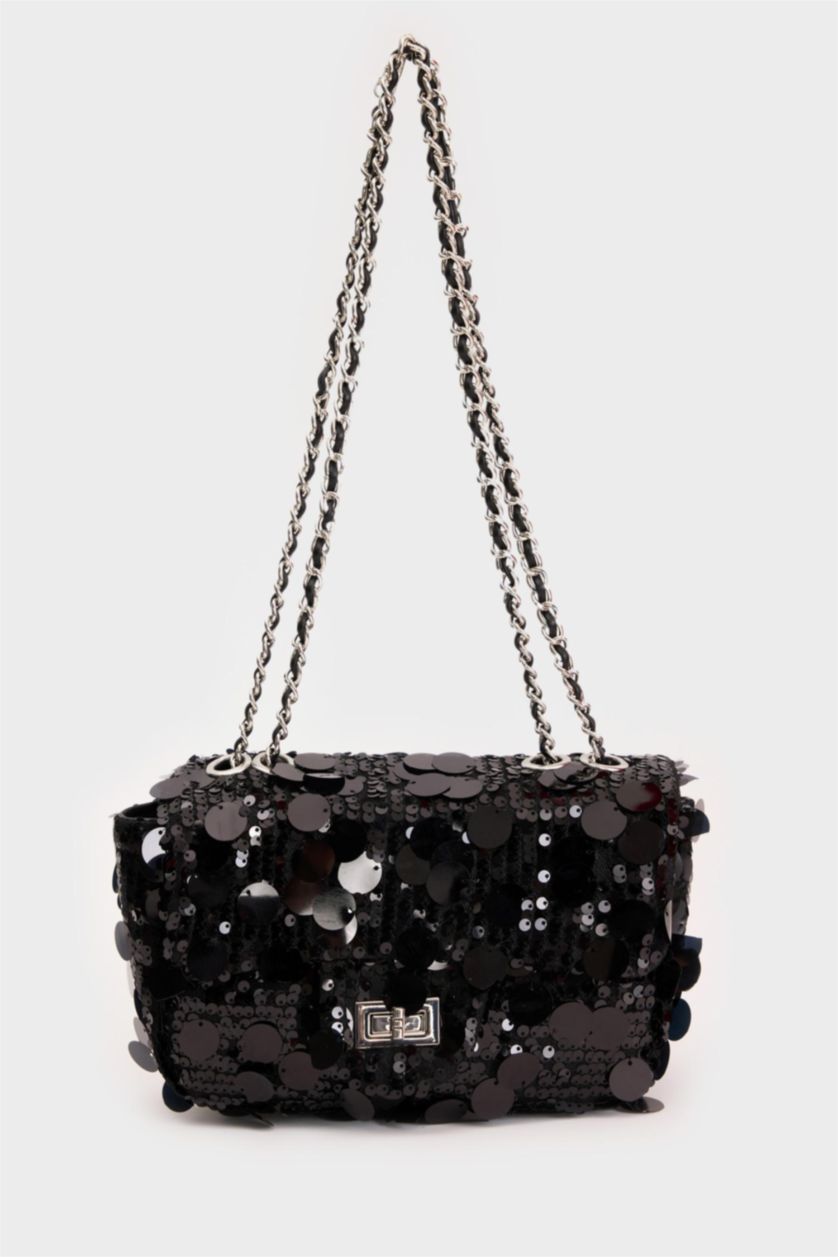 Kadın Siyah DCEY x DeFacto Kadın Payetli Çapraz Çanta