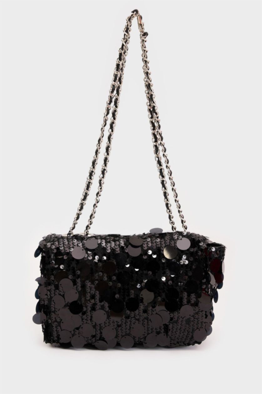 Kadın Siyah DCEY x DeFacto Kadın Payetli Çapraz Çanta