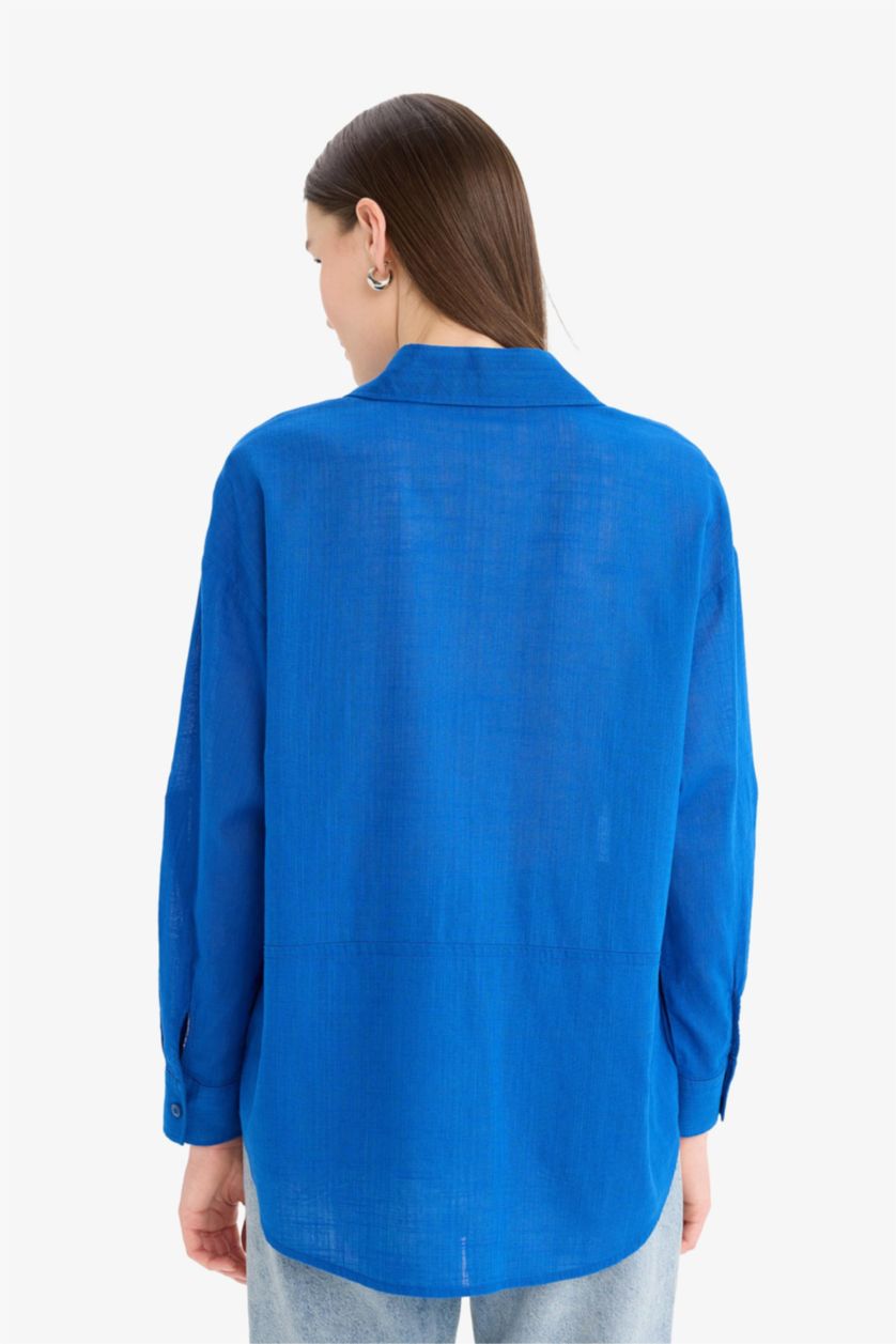 Woman Royal Regular Fit Flamed Cotton Long Sleeve Tunic