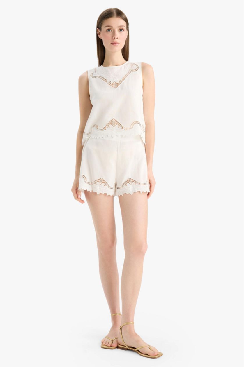 Kadın Kırık Beyaz Plaj Kıyafeti