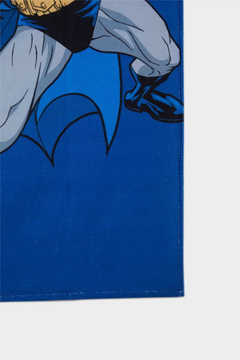 Erkek Çocuk - Genç Erkek Lacivert Erkek Çocuk Batman Baskılı Plaj Havlusu