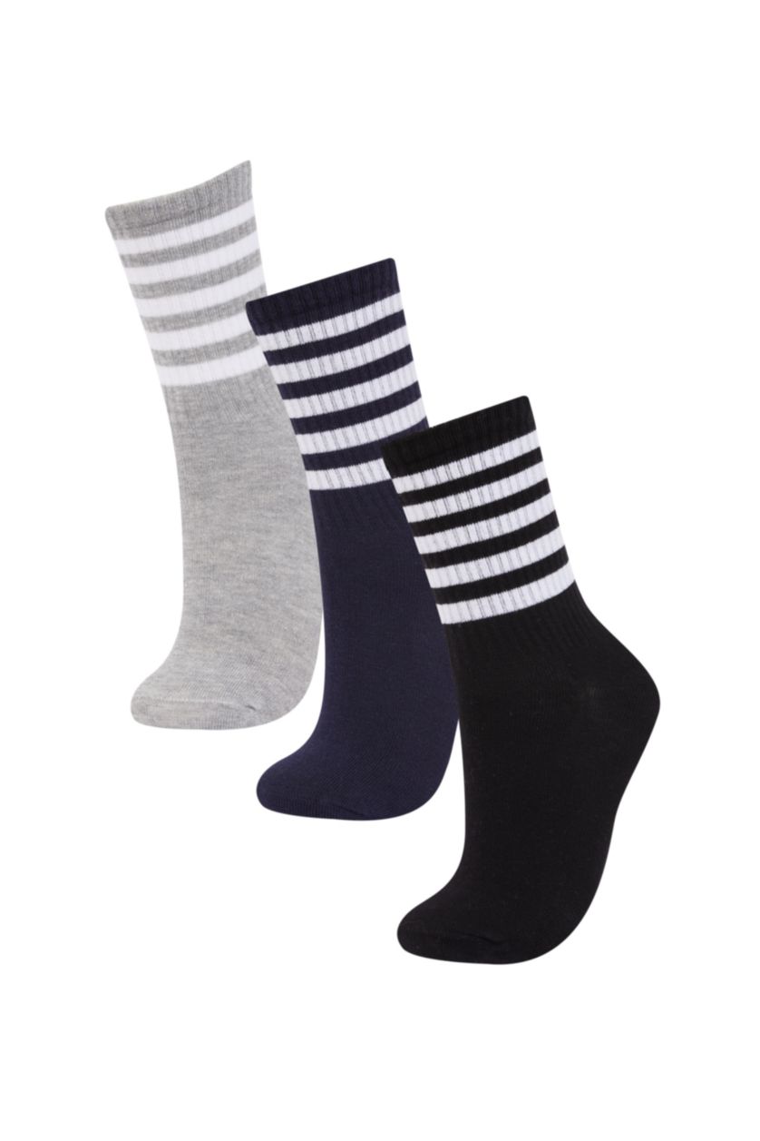 Мальчики и подростки Разноцветный Длинные носки из хлопка для мальчиков, 3 пары