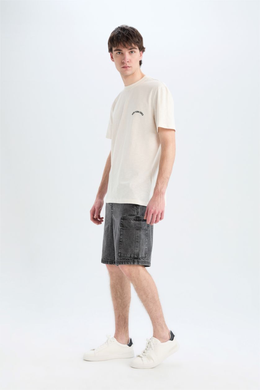 Мужчины Антрацит Свободная посадка бермуды