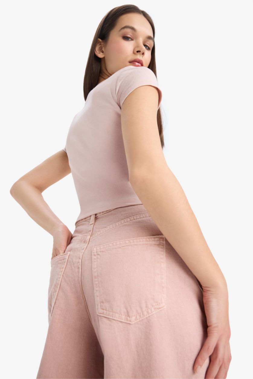 نساء زهري سروال واسع بخصر عادي من جبردين