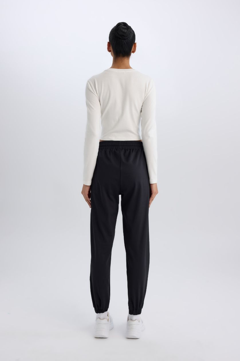 WOMAN Black DeFactoFit Standard Fit Jogger Sweatpants