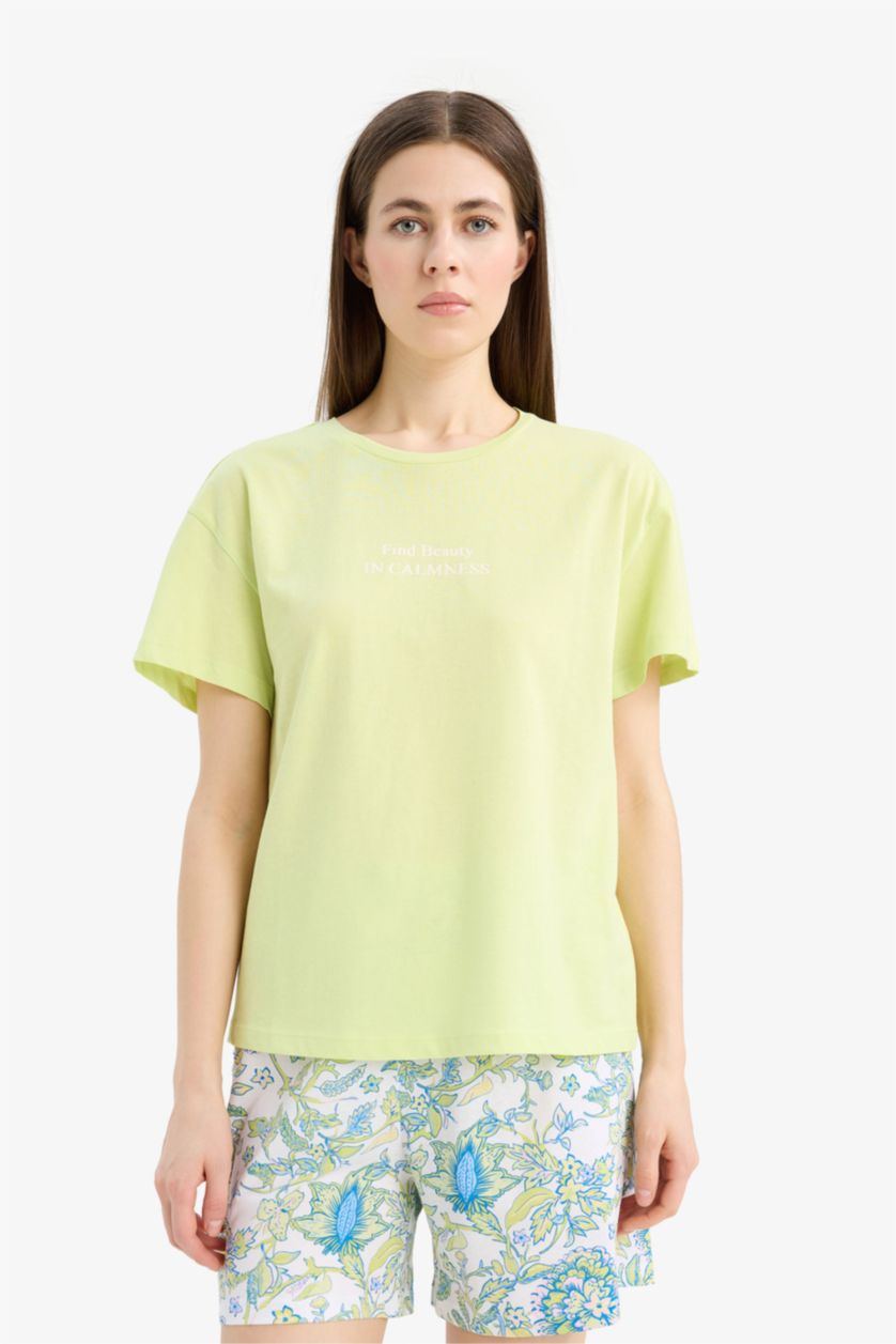 نساء أخضر فاتح سيت قصة عادية نص ردن من Fall in Love - قطعتين