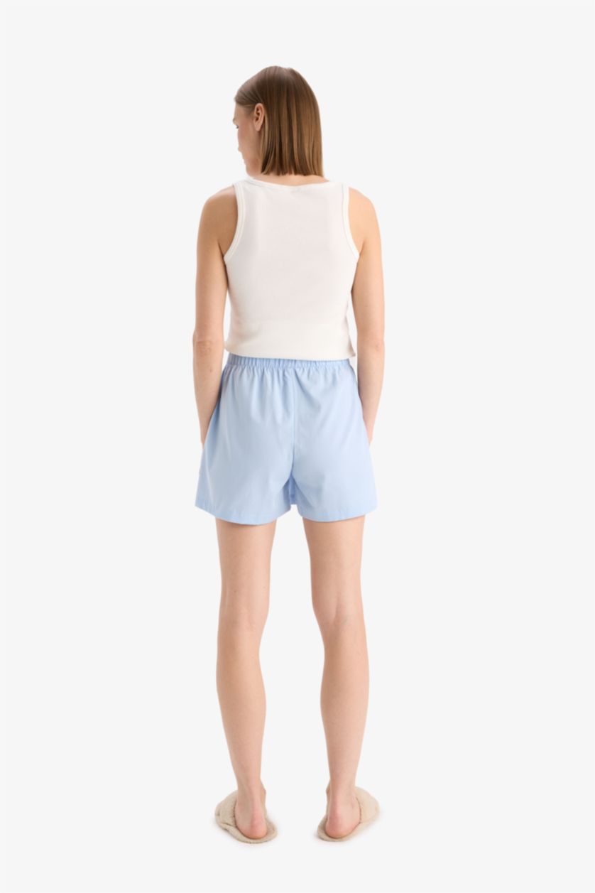 WOMAN Blue Fall in Love Regular Fit Poplin 2 Piece Shorts