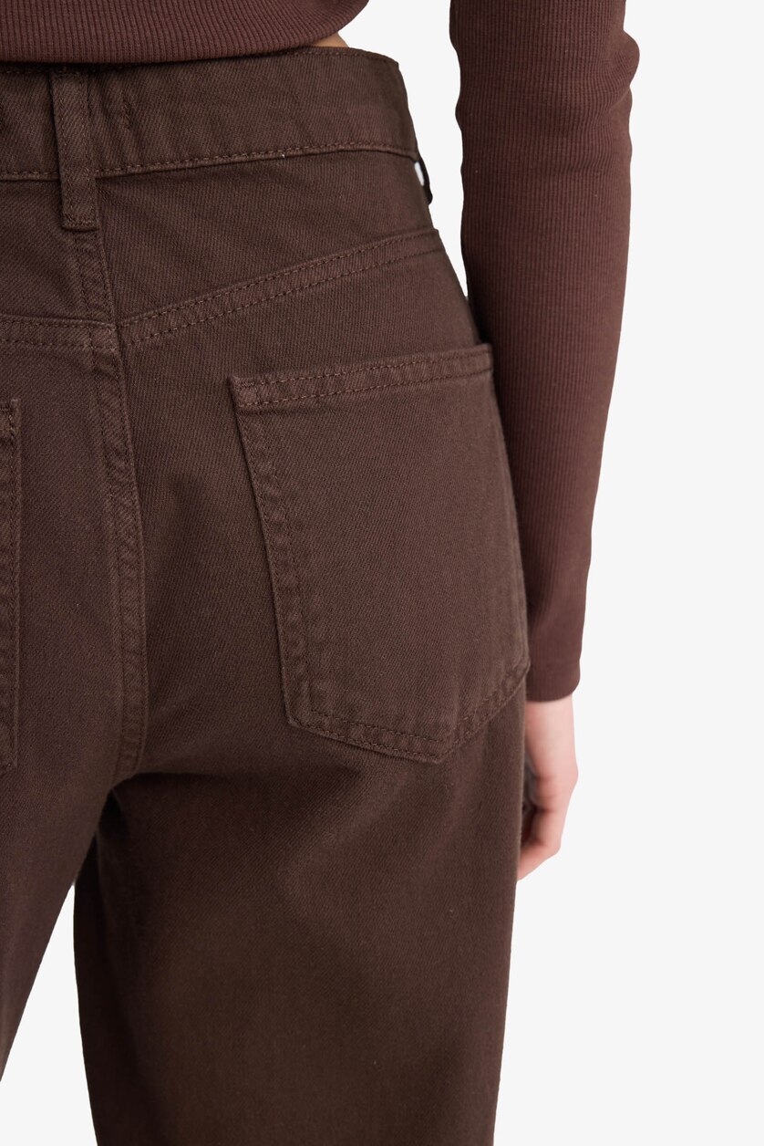 Kadın Kahve Normal Bel Wıde Leg Pantolon