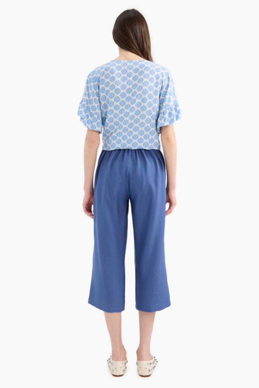 WOMAN Indigo Crop Fit Capri Pants