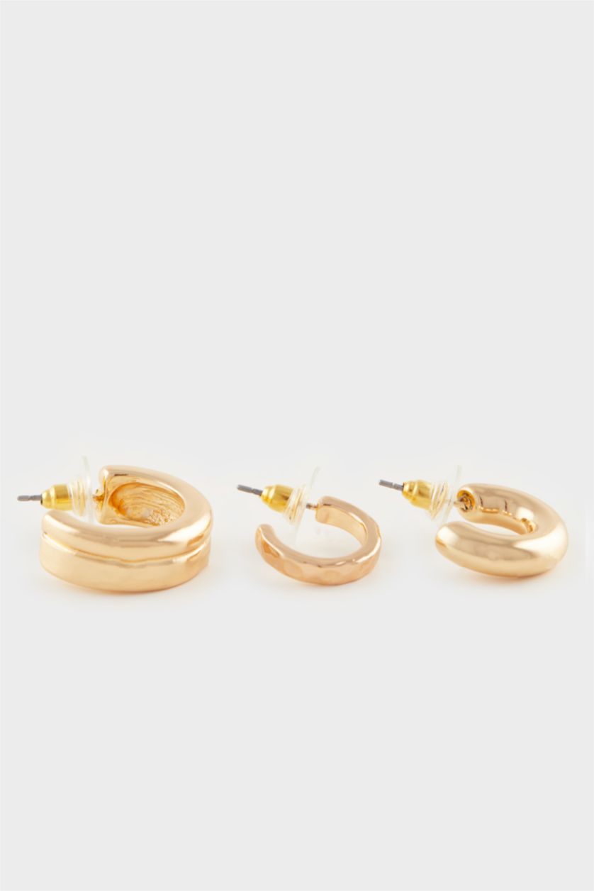 Kadın Altın Kadın 3'lü Gold Küpe