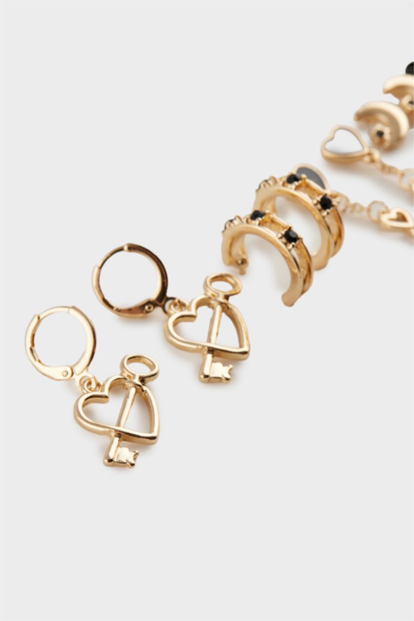 FEMME Altın Lot de 9 Boucles d’oreilles dorées pour femme