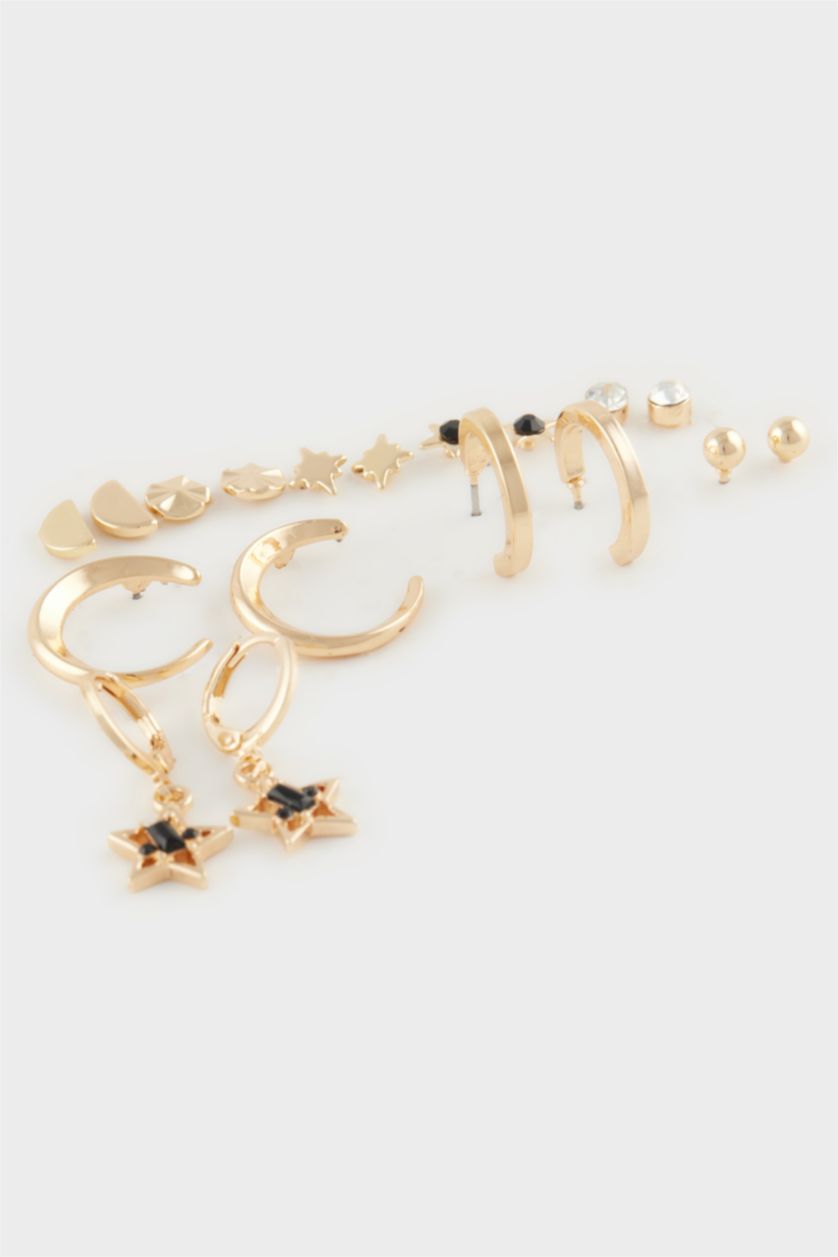 نساء Altın طقم 9 حلق ذهبي نسائي