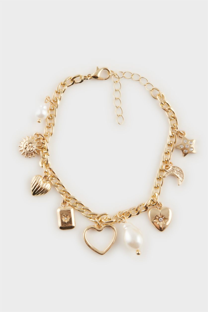 WOMAN GOLD Woman 6 Piece Charm Bracelet