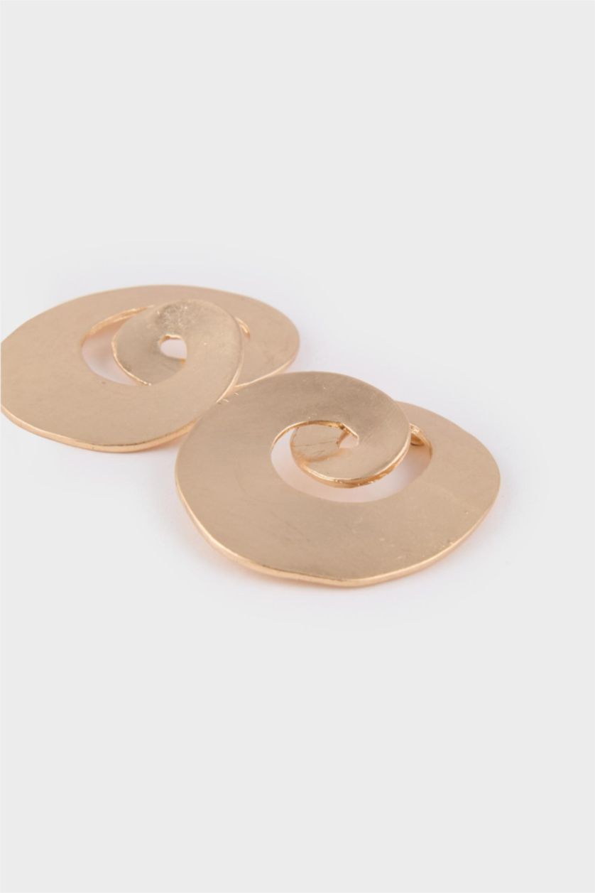 Женщины Золотой Женские матовые спиральные серьги