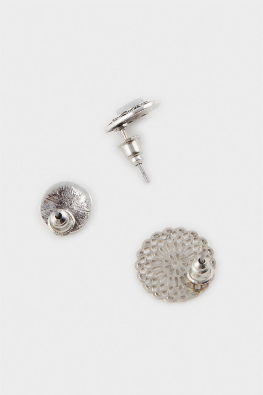 Kadın Antik Gümüş Kadın Eskitme 3'lü Silver Küpe