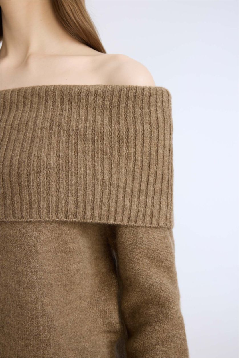 Women Brown Regular Fit Knitwear Pullover