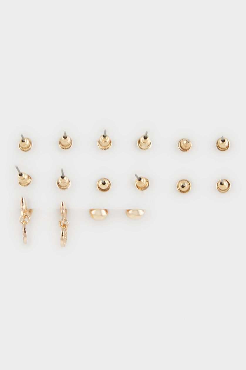 Kadın Antik Gümüş Kadın Eskitme 6'lı Silver Küpe