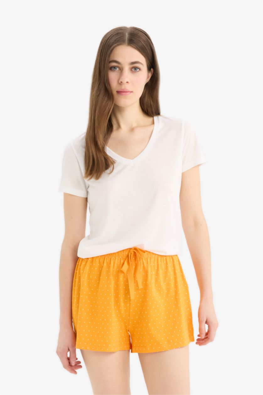 WOMAN Orange Fall in Love Regular Fit Shorts