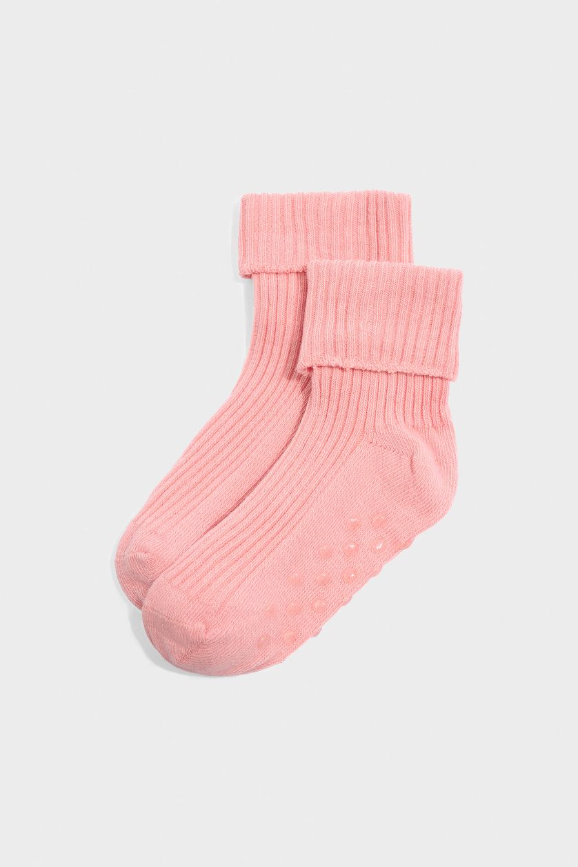 Baby Girl Yumuşak Baby Girl Non-Slip Sole 3 Piece Cotton Long Socks