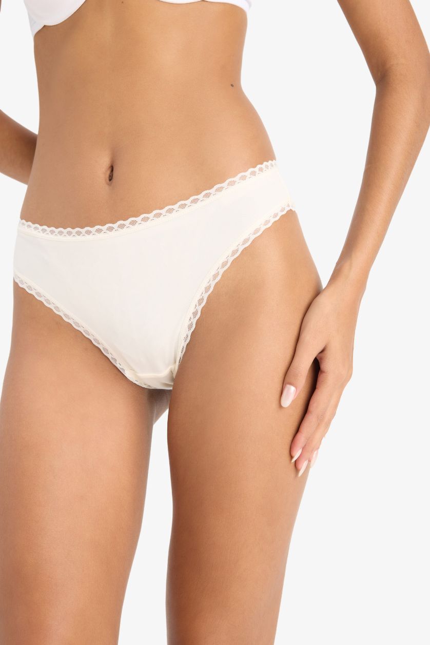 Kadın Lila Dantel Detaylı Micro 3'lü Brazilian Külot