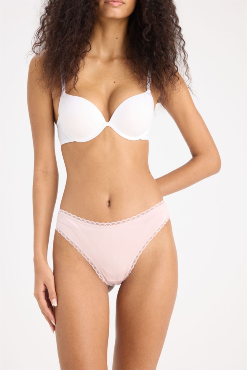 Kadın Lila Dantel Detaylı Micro 3'lü Brazilian Külot