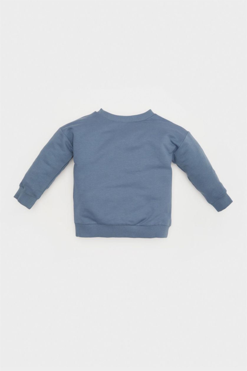 Сәби Ұл Жеңіл Индиго Сәби Ұл Disney Mickey & Minnie Лицензиялық қалыпты пішім велосипед мойыны Свитер