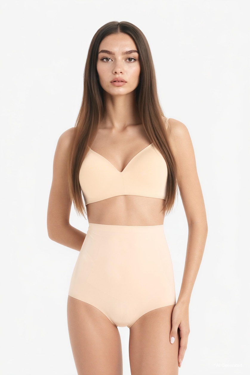 Kadın Bej Ten Rengi Yüksek Bel Slip Korse