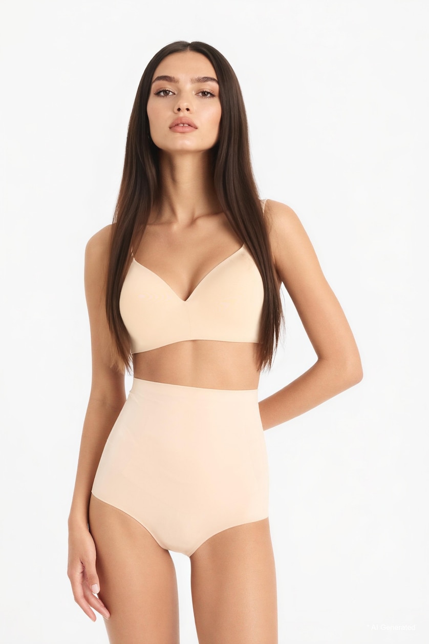 Kadın Bej Ten Rengi Yüksek Bel Slip Korse