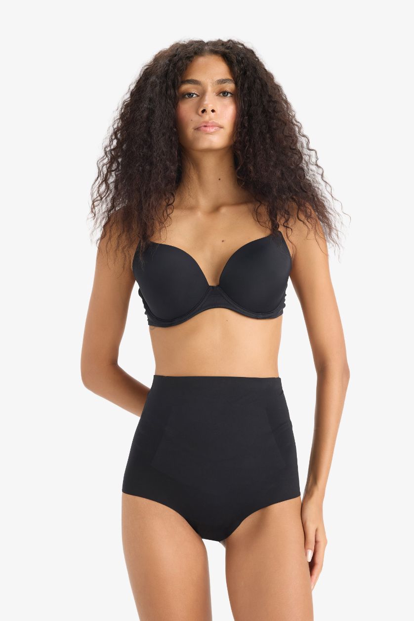 Kadın Siyah Siyah Yüksek Bel Slip Korse