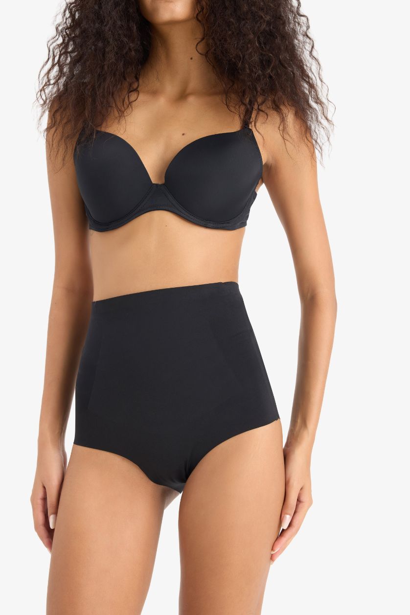 Kadın Siyah Siyah Yüksek Bel Slip Korse