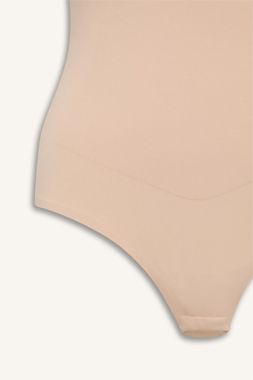 Kadın Bej Çıkarılabilir Pedli Ten Rengi Bodysuit Korse