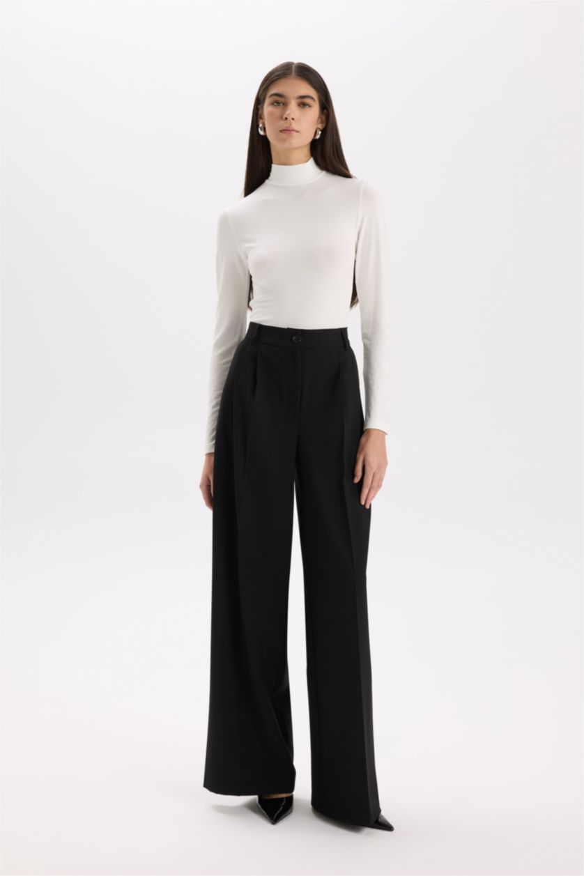 WOMAN Ecru Slim Fit Long Sleeve T-Shirt