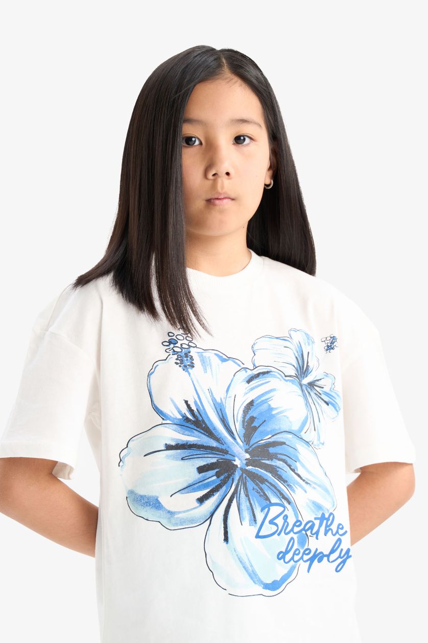 بناتي بيج فاتح طقم بناتي تيشيرت ابيض وليجن - قطعتين