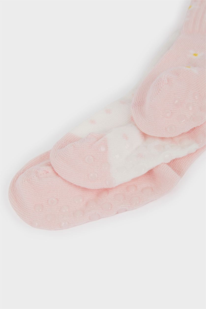 BÉBÉ FILLE Karma Lot de 3 paires de Chaussettes longues en coton à motifs fleurs pour bébé fille