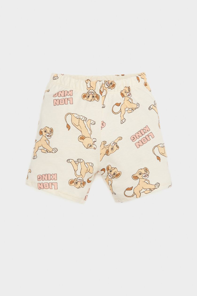 Erkek Bebek Açık Somon %100 Pamuklu Dısney Lıon Kıng Beli Lastikli Pijama Takımı Erkek Bebek