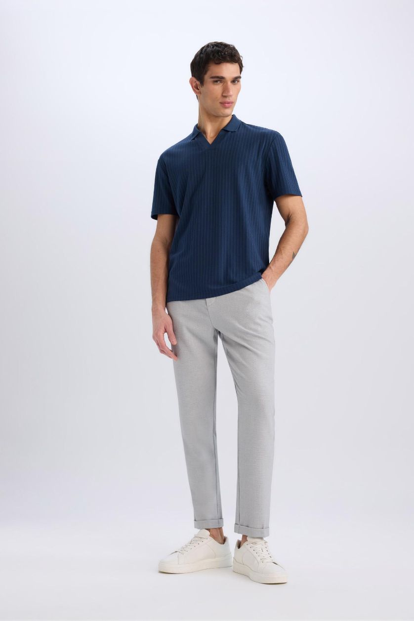 Man Grey Zippered Leg Summer Joggers