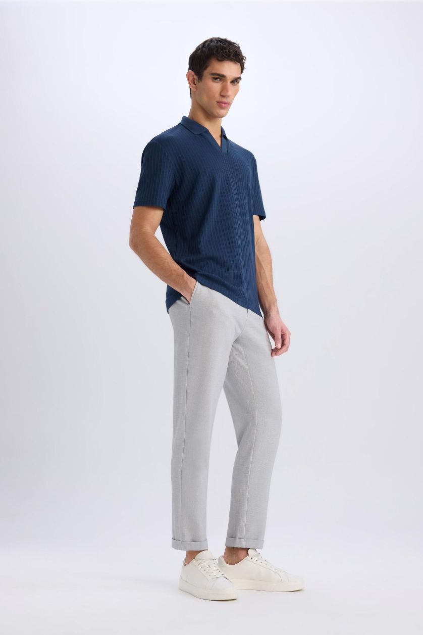 Man Grey Zippered Leg Summer Joggers