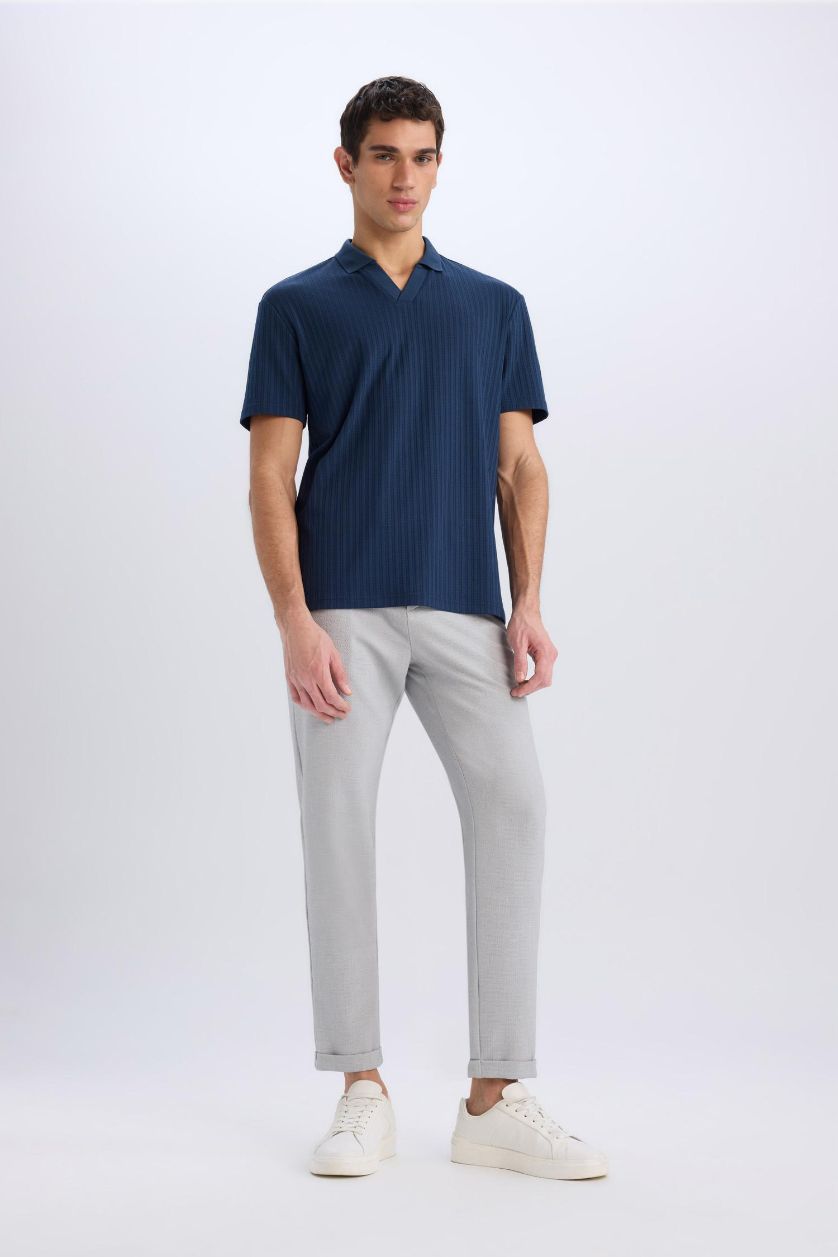 Man Grey Zippered Leg Summer Joggers