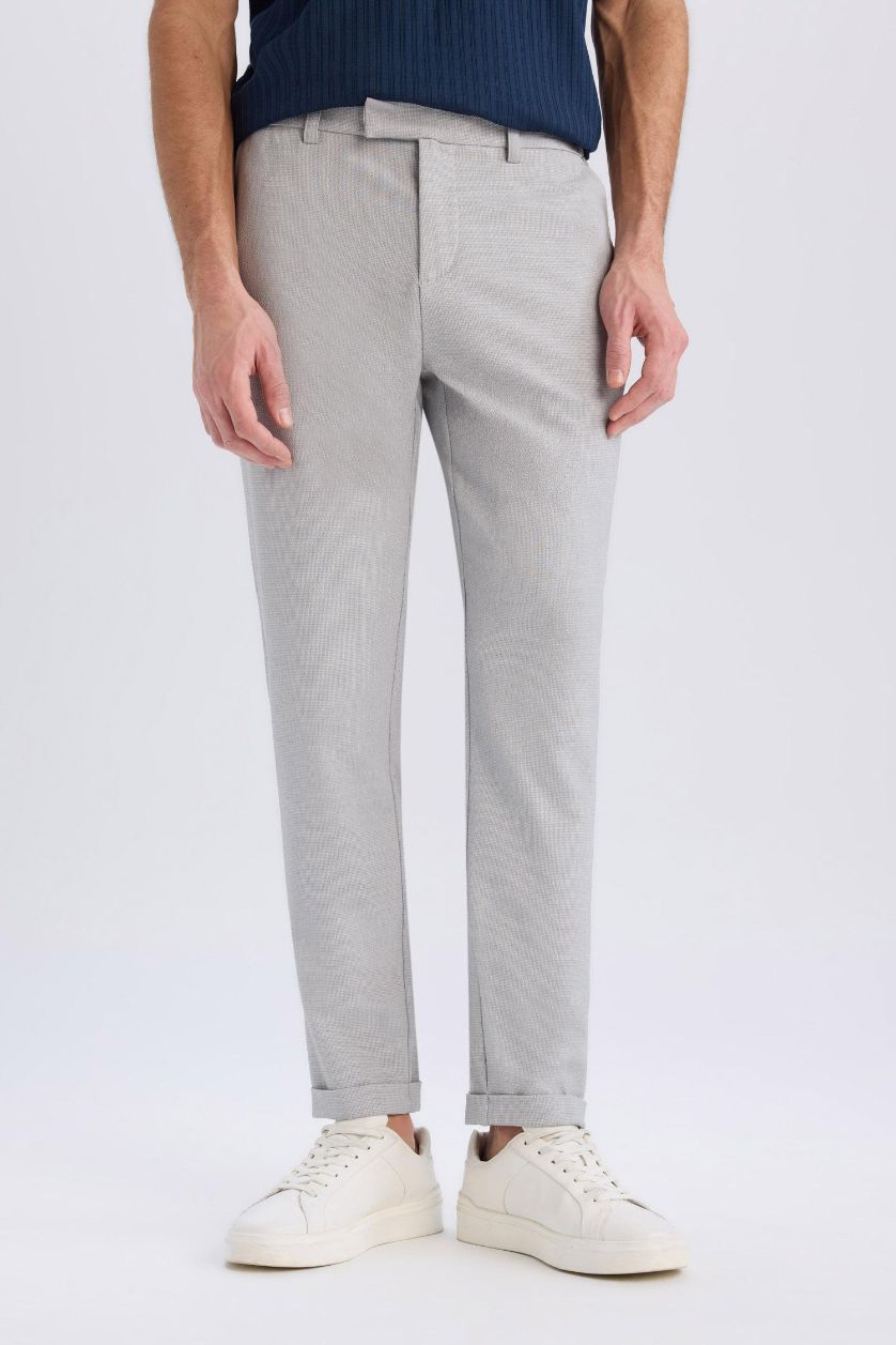 Man Grey Zippered Leg Summer Joggers