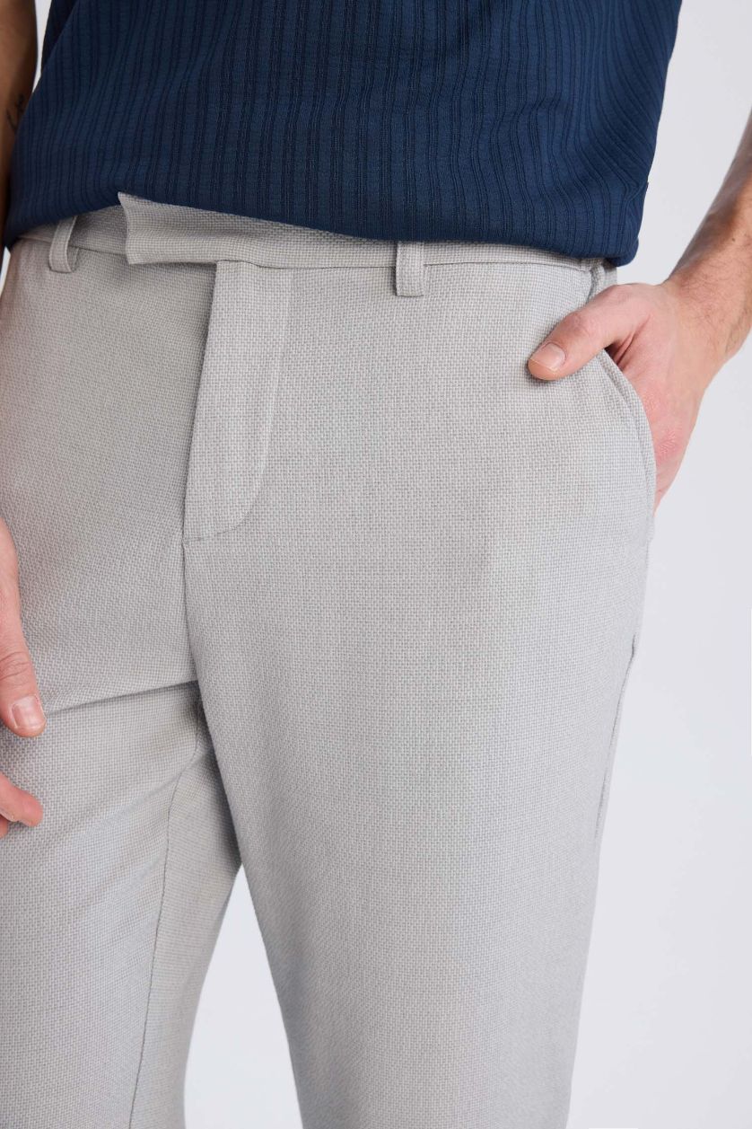 Man Grey Zippered Leg Summer Joggers