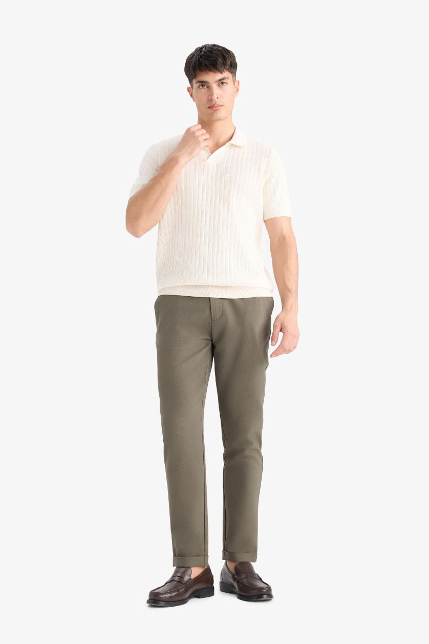 Man Teak Zippered Leg Summer Joggers