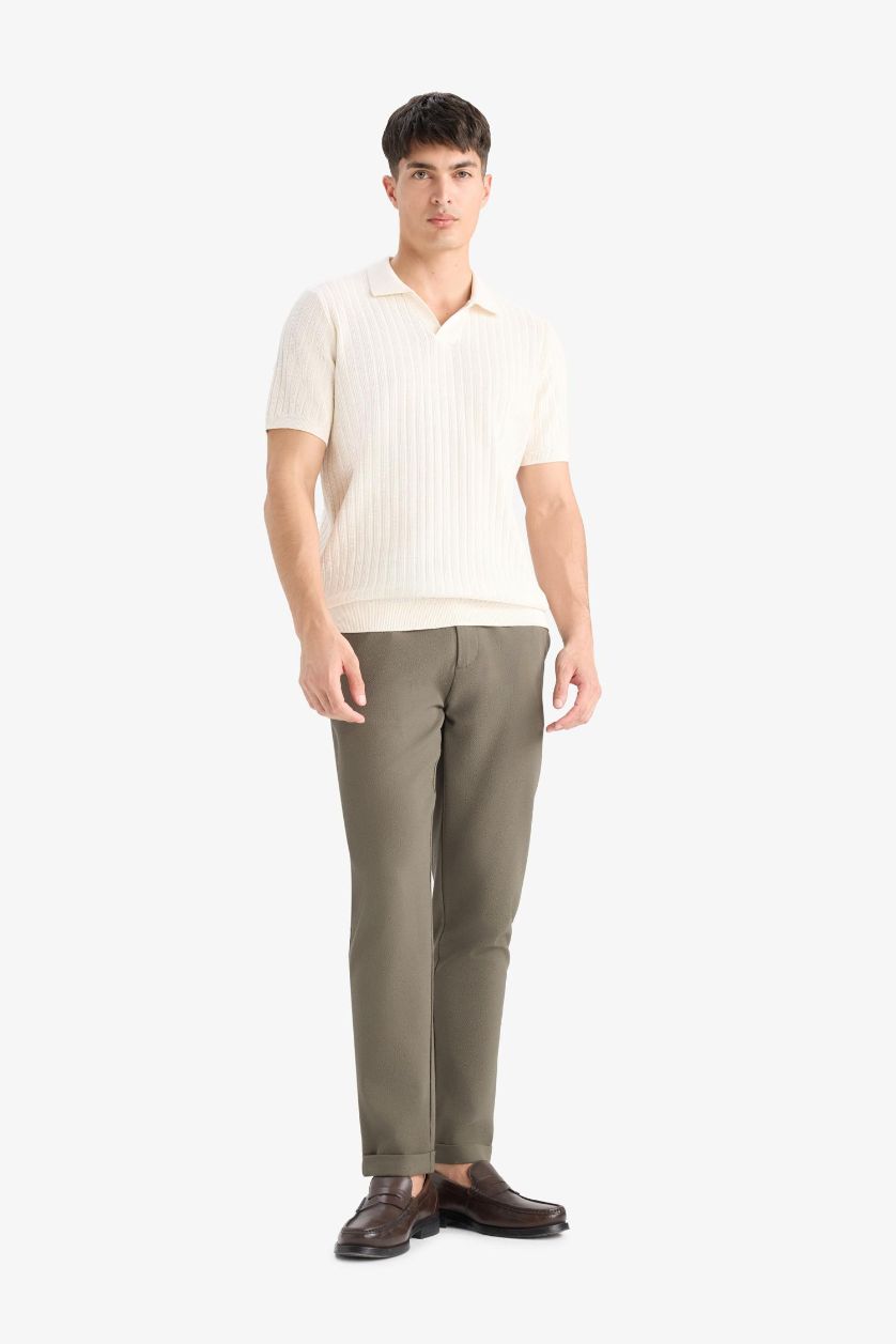 Man Teak Zippered Leg Summer Joggers